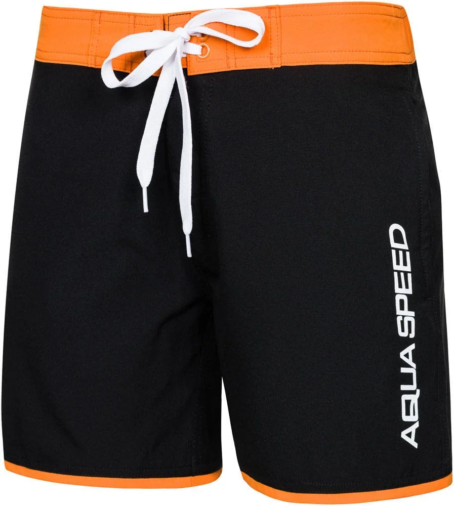 Плавки-шорти для хлопців Aqua Speed EVAN JUNIOR 7529 чорний, помаранчевий Діт