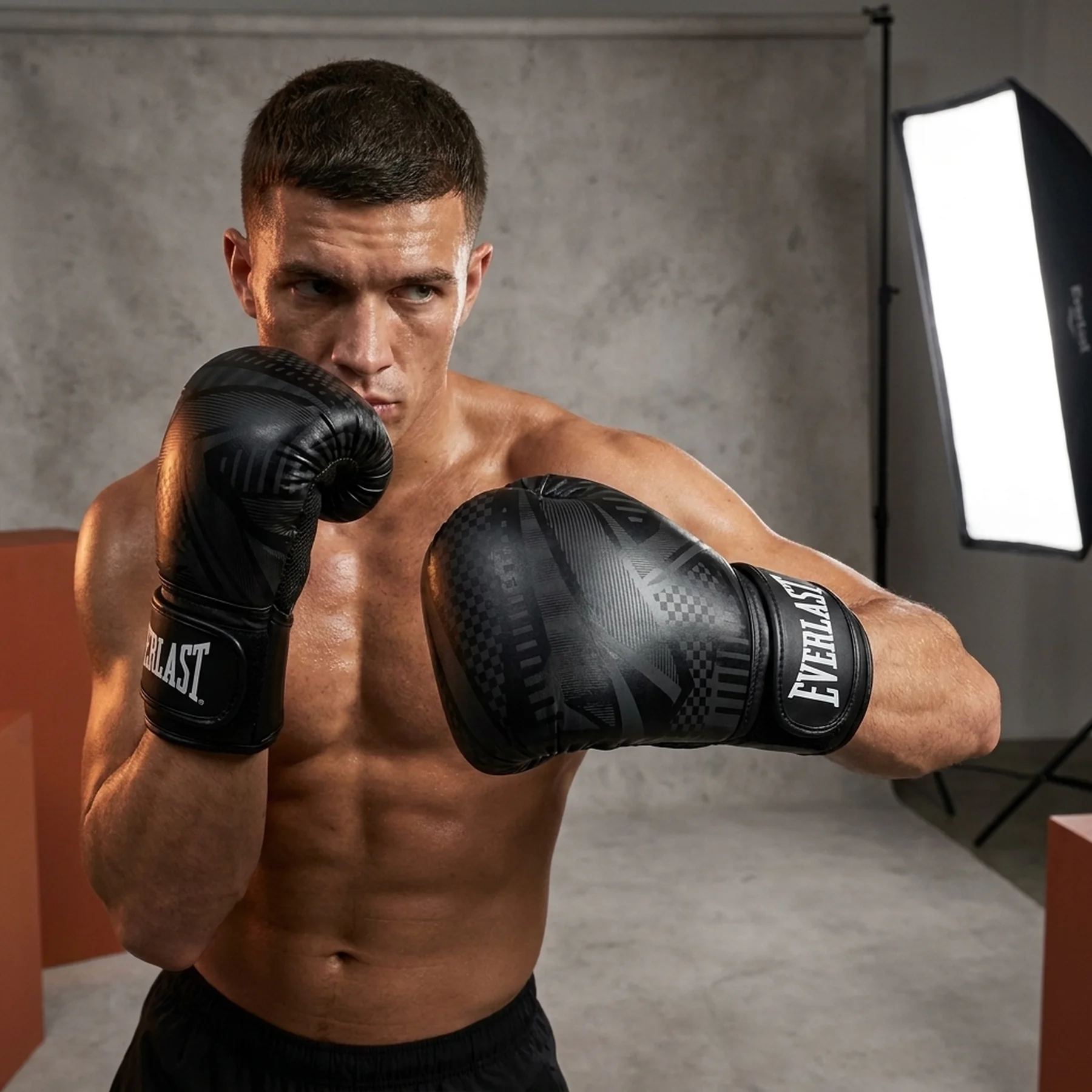 Боксерські рукавиці Everlast SPARK TRAINING GLOVES чорний 14 унцій (P00002407)