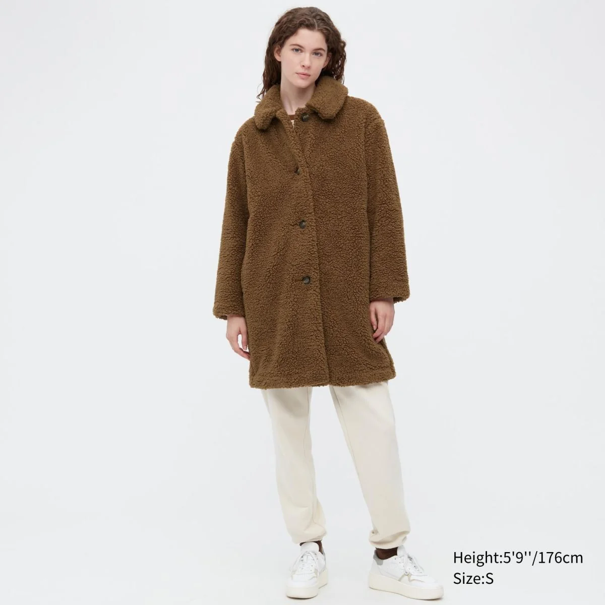 Плюшеве пальто з вітрозахисною технологією Uniqlo Teddy на флісі 1159775516