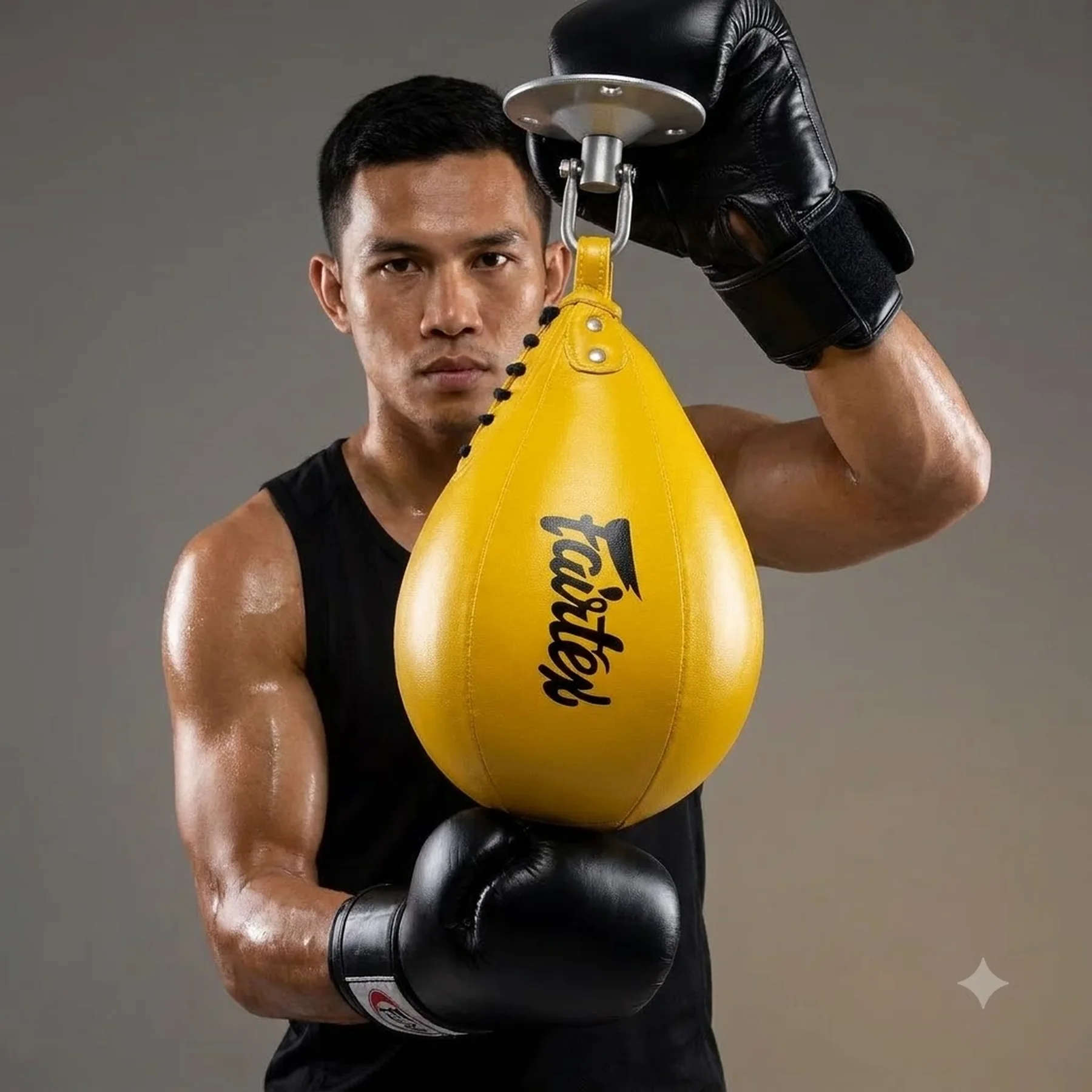 Пневмогруша боксерська Fairtex SB1 Yellow + кріплення