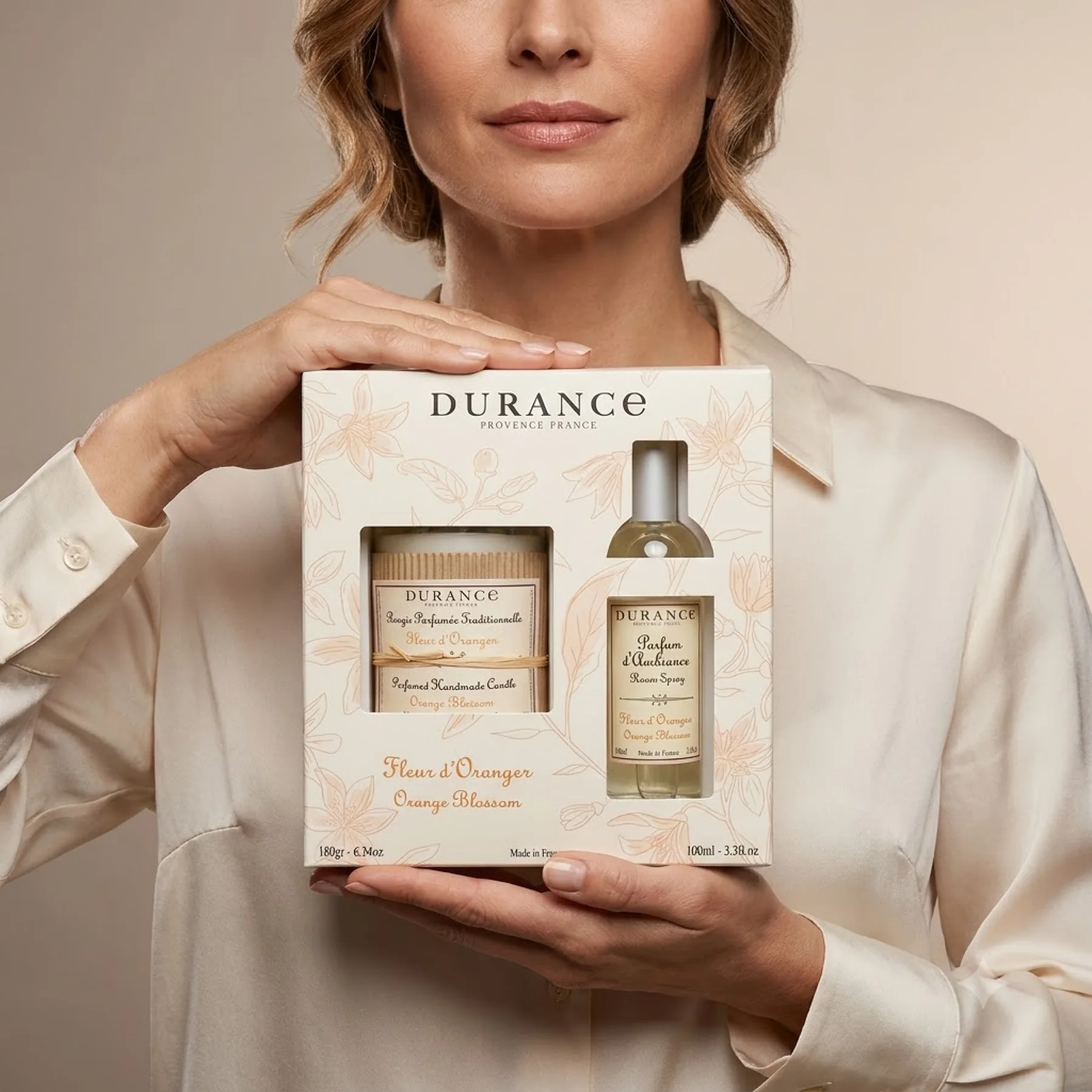 Подарочный набор Durance Coffret Bougie et Parfum d'Ambiance Апельсиновий цвіт