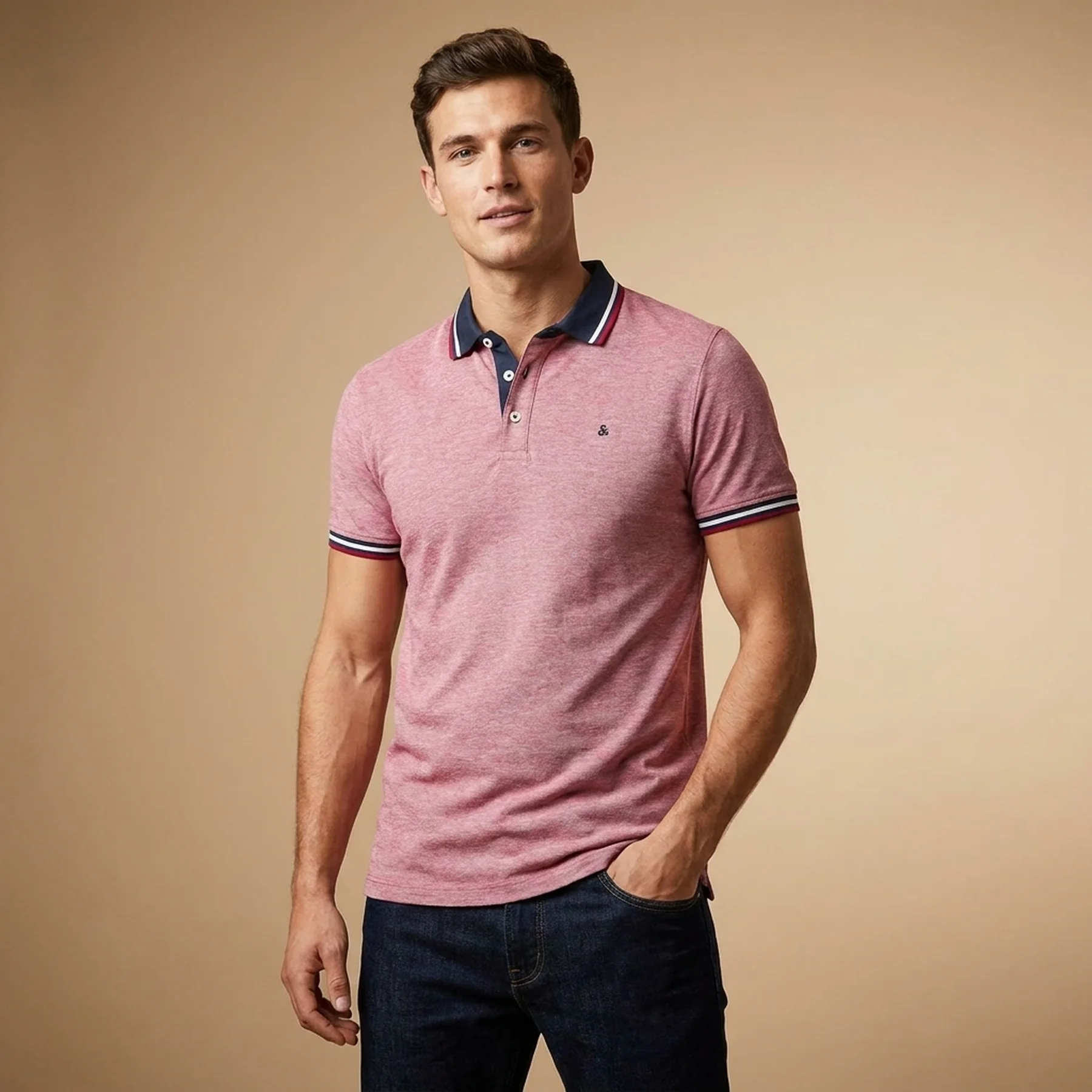 Поло 12136668RioRed Jack & Jones L Розовий