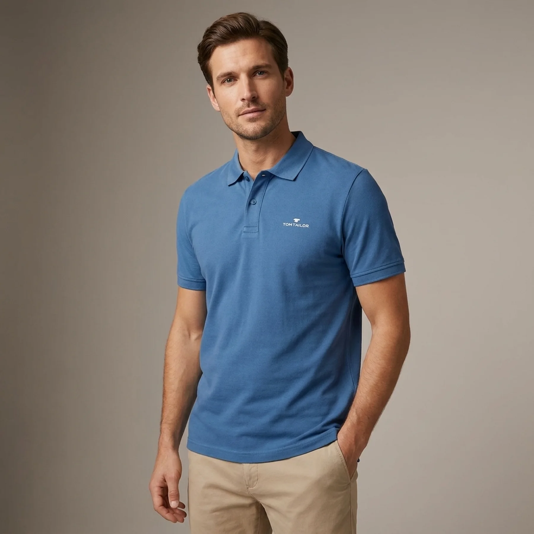 Поло Basic Polo Shirt 1031006-10441 Tom Tailor XXL Синій