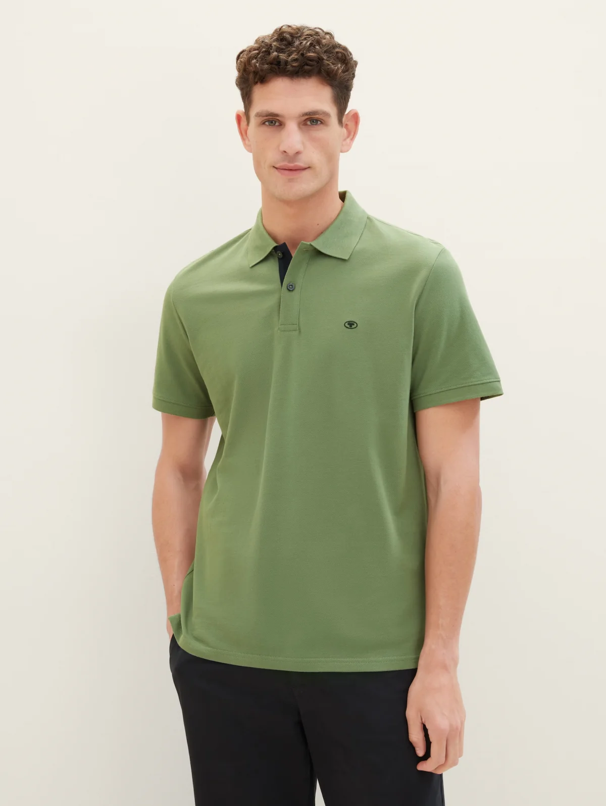 Поло Basic Polo Shirt 1031006-21586 Tom Tailor S Зелений