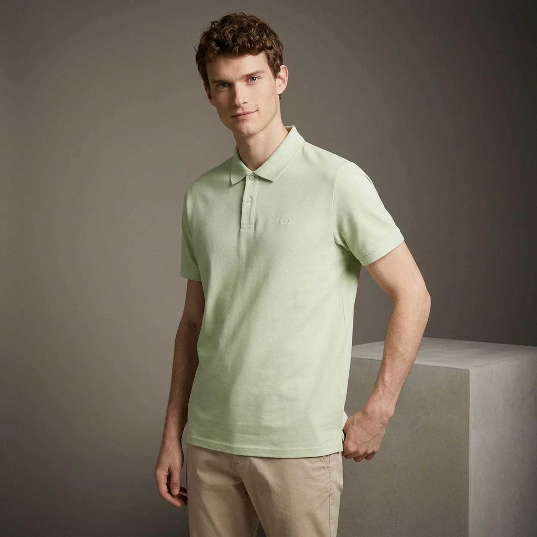 Поло Basic Polo Shirt 1031006-35169 Tom Tailor L Салатовий