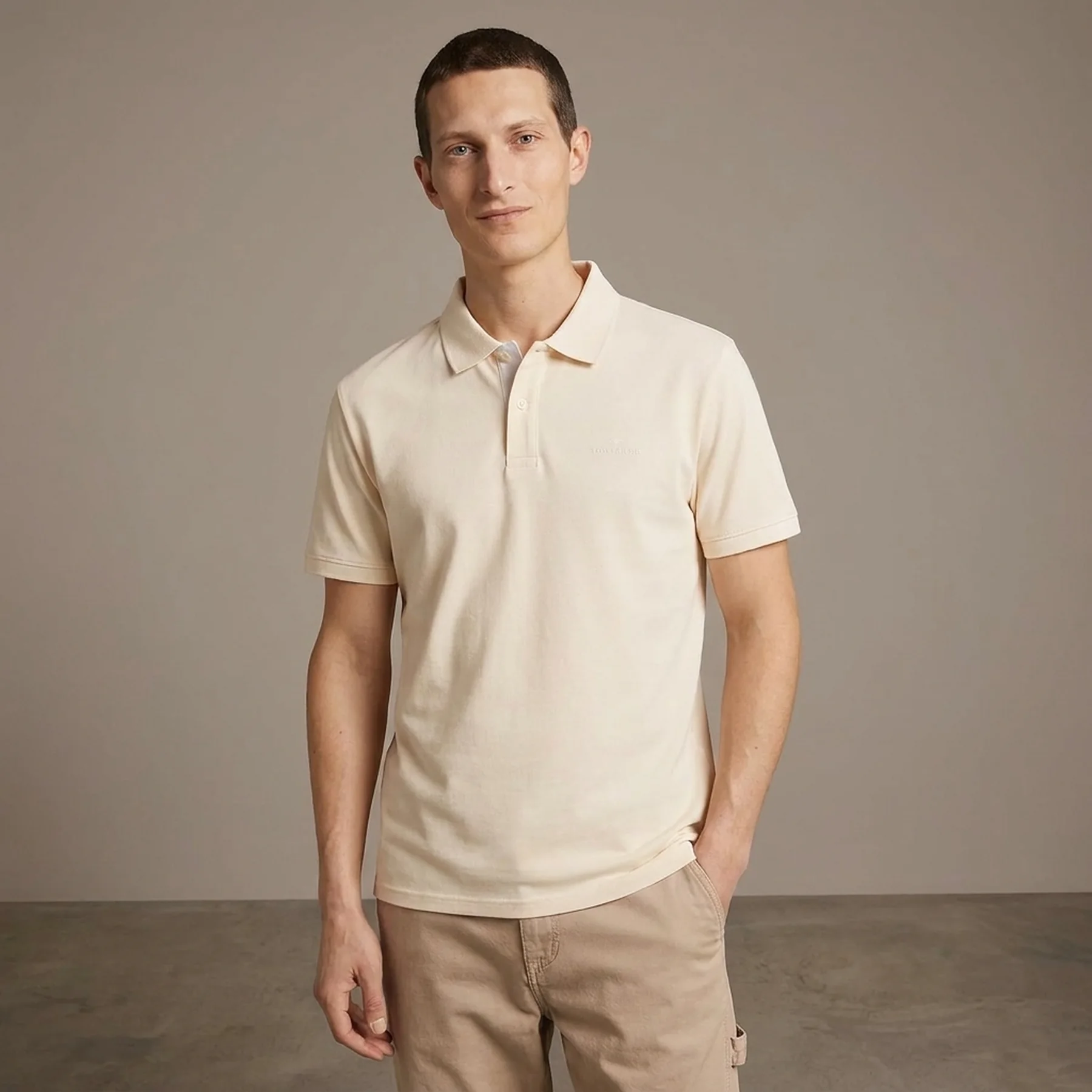 Поло Basic Polo Shirt 1031006-35767 Tom Tailor XXL Бежевий