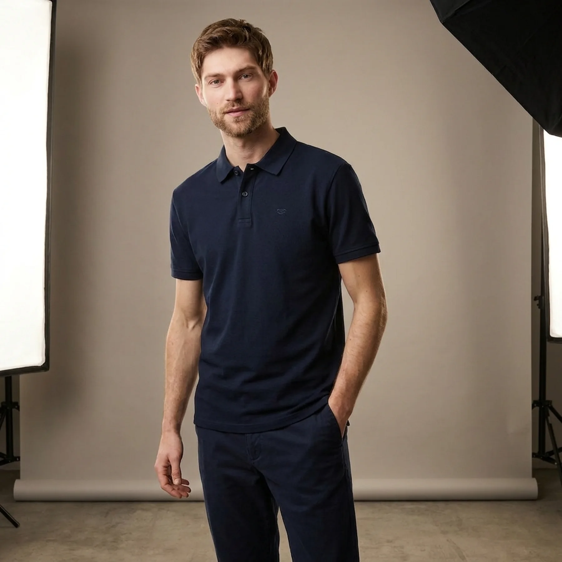 Поло Basic Polo Shirt 1031006ХХ10302 Tom Tailor XXL Темно-синій