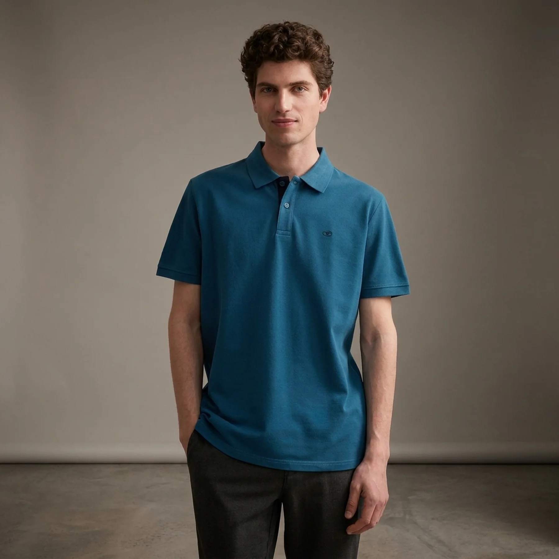 Поло Basic Polo Shirt 1031006ХХ13353 Tom Tailor XXL Синій