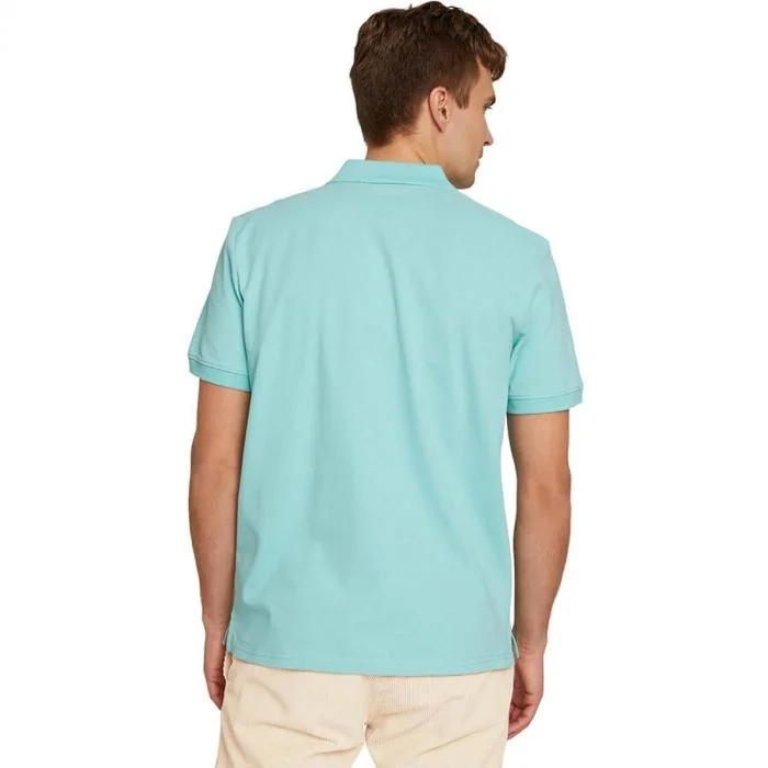 Поло basic polo with contrast 1031006XX1012433 Tom Tailor XXL Блакитний