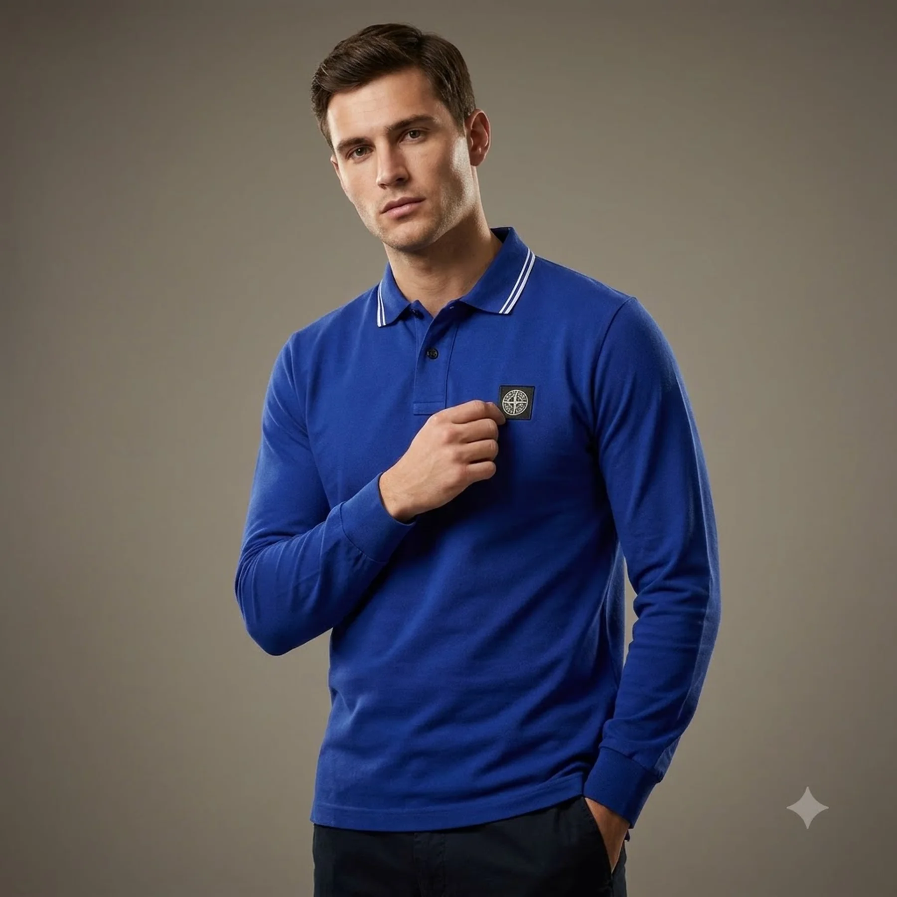 Поло чоловіче Stone Island Blue Polo Shirt