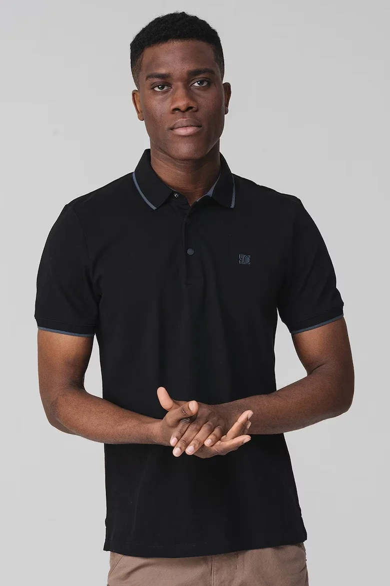 Поло Cotton blend polo shirt 2161571-9999 s.Oliver XXL Чорний