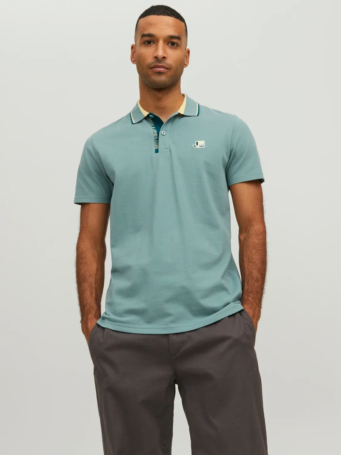 Поло JCOLOGAN POLO SS SS23 SN 12229382-Trellis Jack & Jones M Блакитний