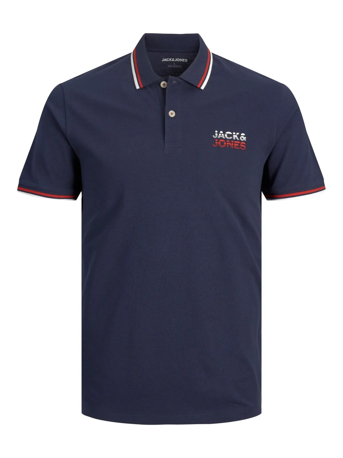 Поло JJATLAS POLO SS 12221012-Navy Blazer Jack & Jones L Темно-синій