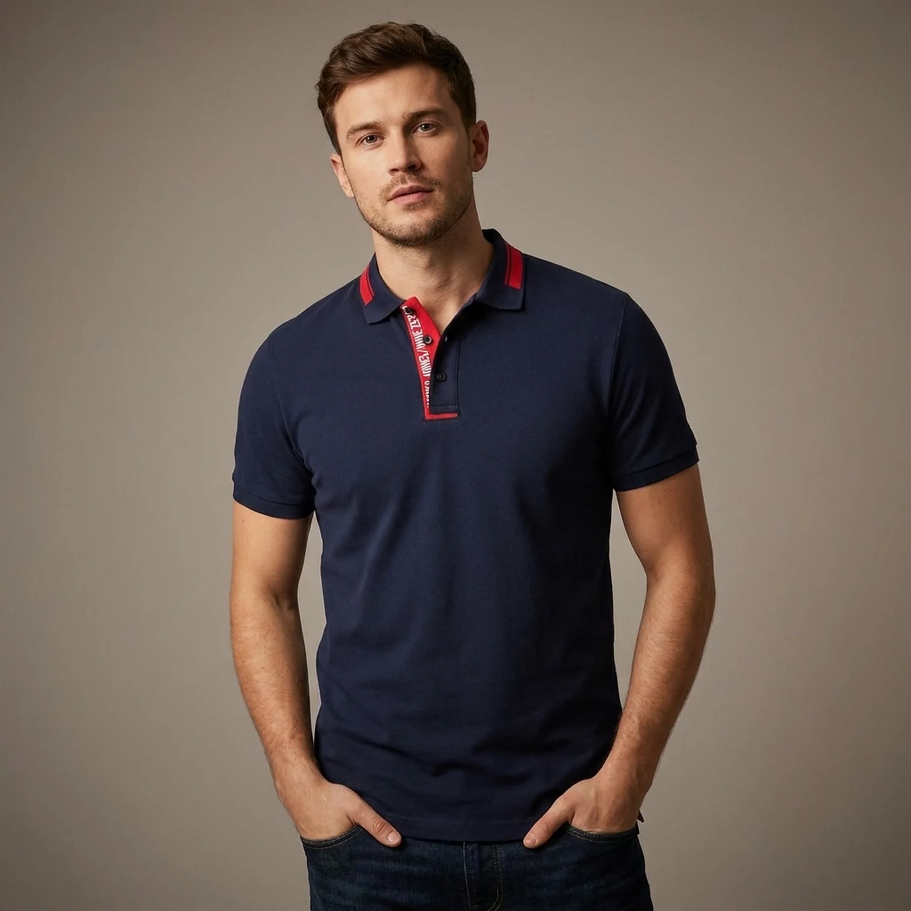 Поло JJCUT POLO SS 12200444-Navy Blazer-Fit:Standard fit Jack & Jones XXL Темно-синій