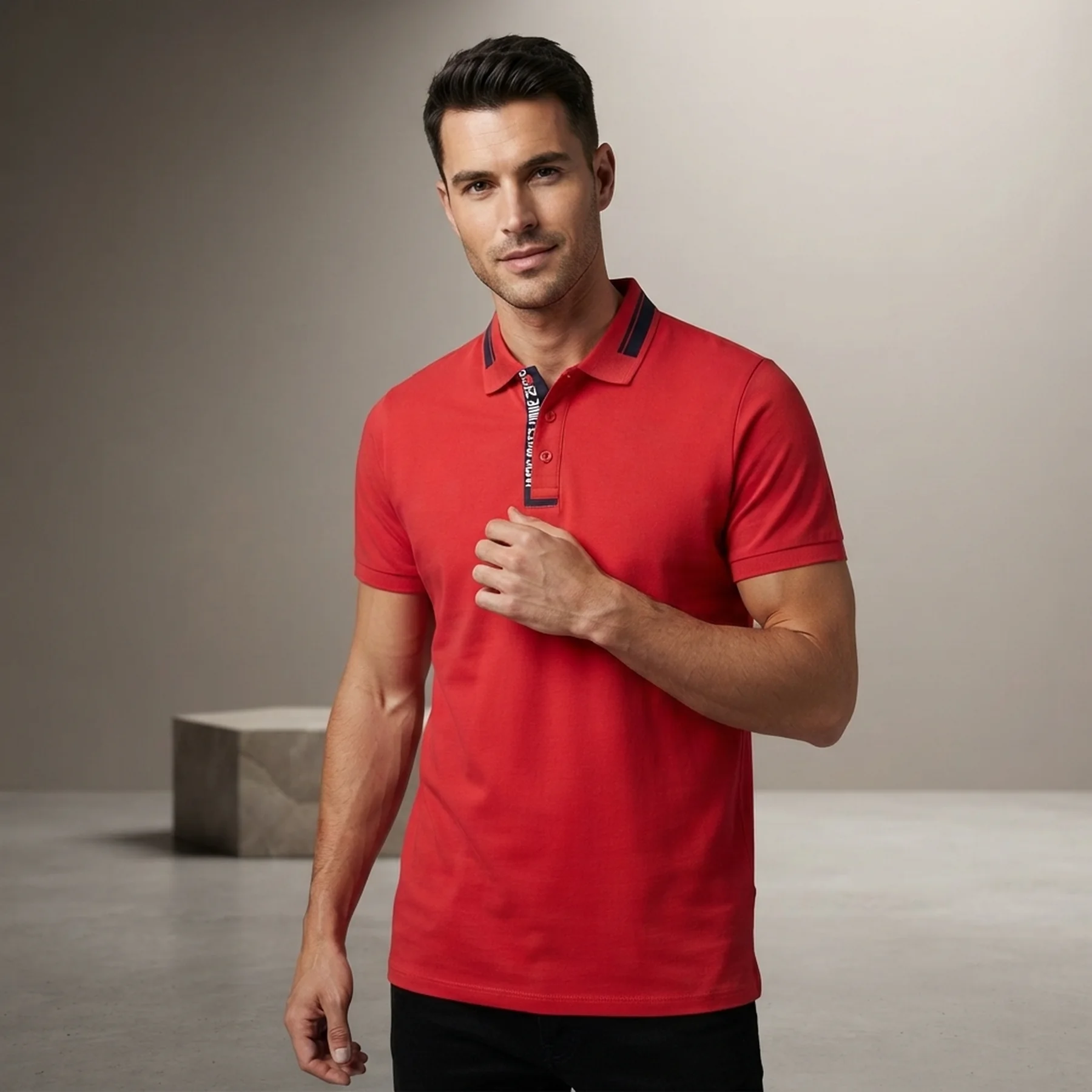 Поло JJCUT POLO SS 12200444-True Red-Fit:Standard fit Jack & Jones XXL Червоний