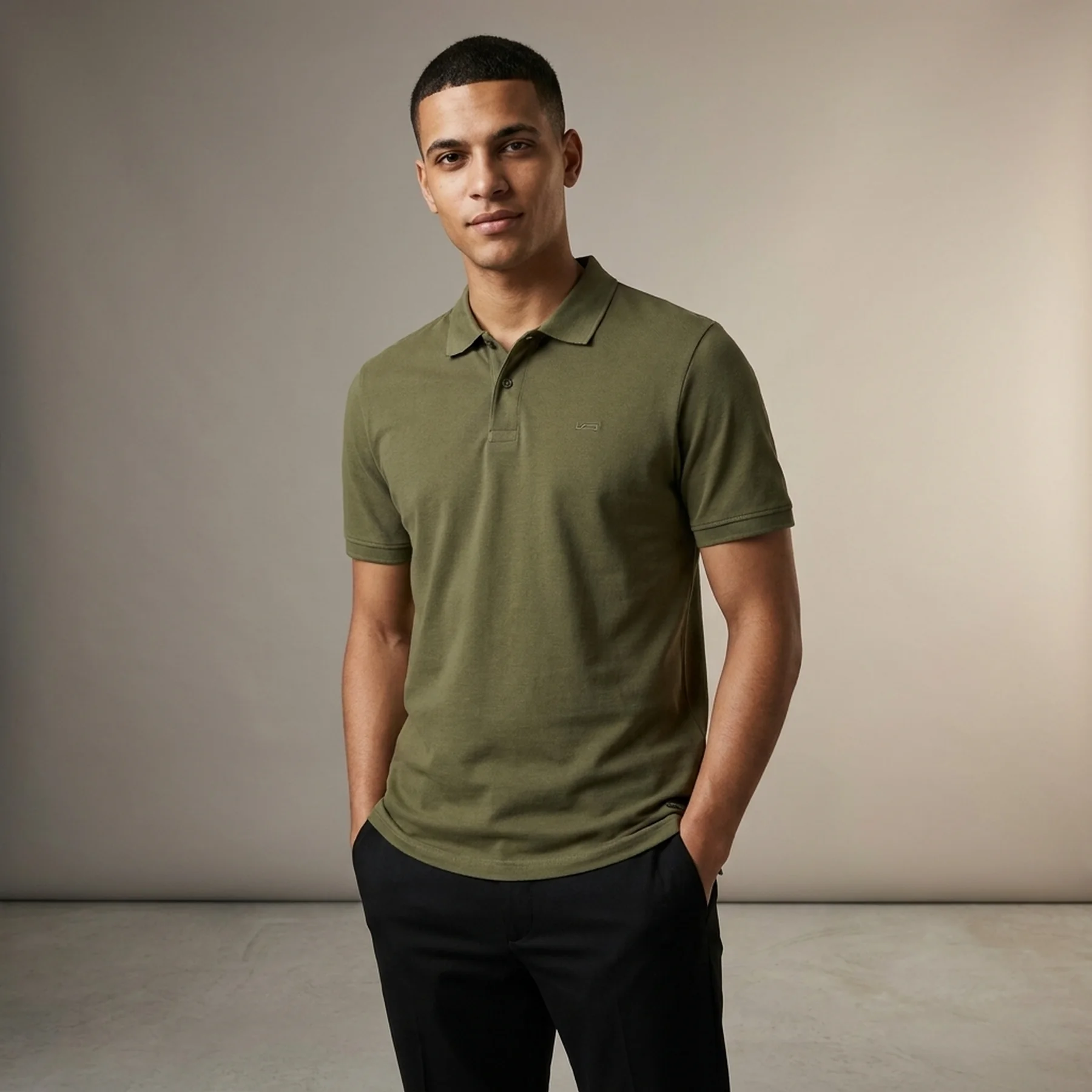 Поло JJEBASIC POLO SS NOOS 12136516 Olive Night Jack & Jones M Хакі