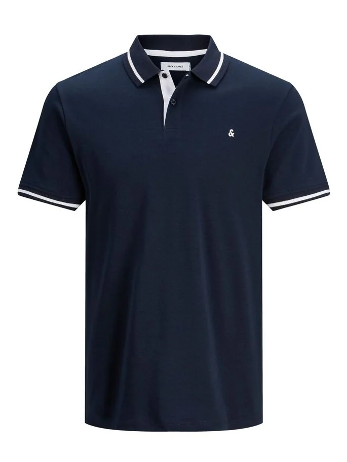 Поло JJEJERSEY POLO SS NOOS 12180891 Navy Blazer Jack & Jones S Темно-синій