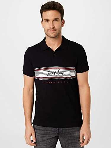 Поло JJLEO POLO SS 12200361-Black-Fit:Standard fit Jack & Jones L Чорний