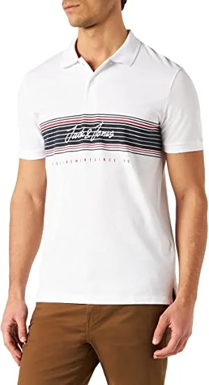 Поло JJLEO POLO SS 12200361-White-Fit:Standard fit Jack & Jones XXL Білий