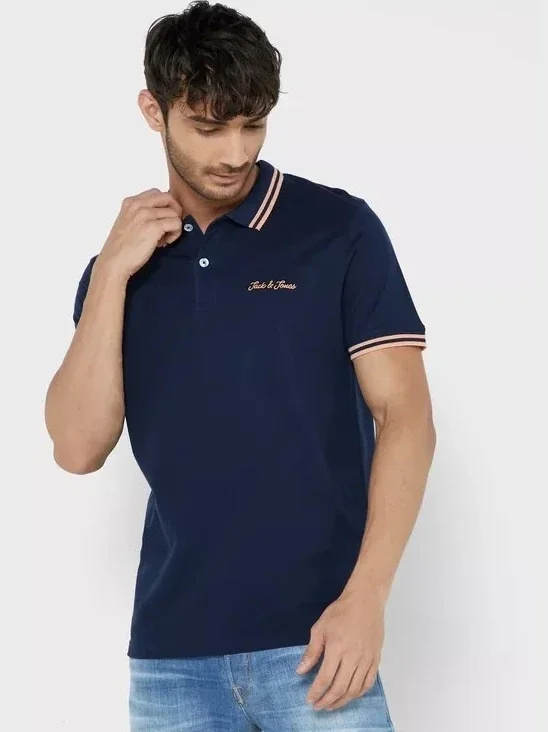 Поло JJNERY POLO 12200511-Navy Blazer-Fit:Standard Jack & Jones M Темно-синій