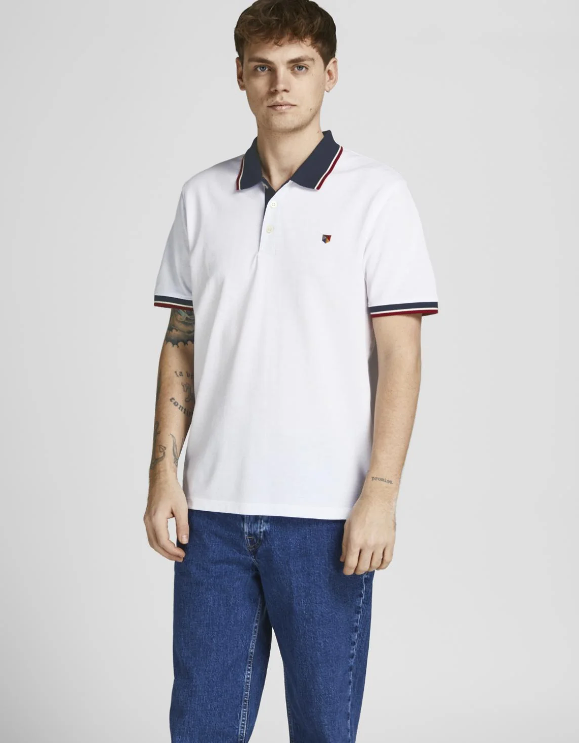 Поло JPRBLUWIN POLO SS NOOS 12169064-Cloud Dancer-Fit:REG SOLID Jack & Jones XXL Білий