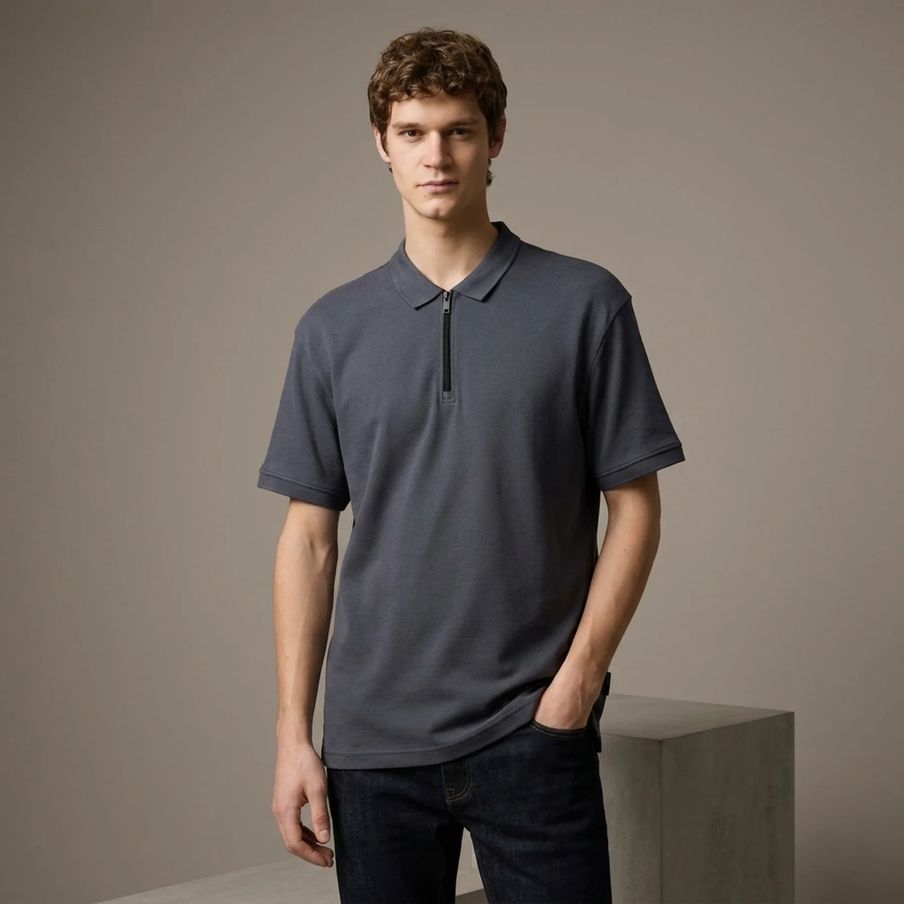 Поло Men's Denim Polo Shirt 1050294-21756 Tom Tailor XXL Темно-сірий