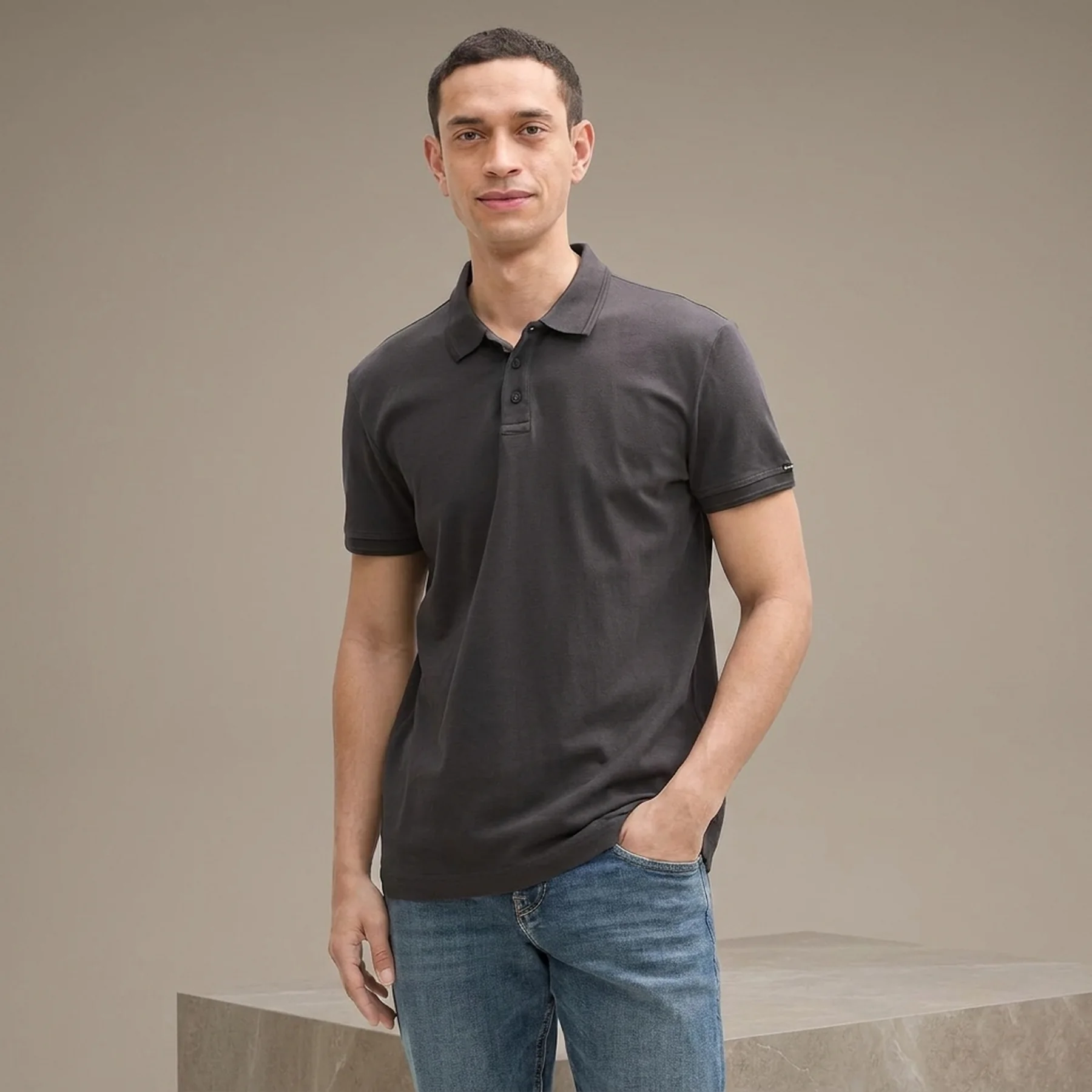 Поло Men's Polo Shirt 1045630-10899 Tom Tailor XXL Темно-сірий