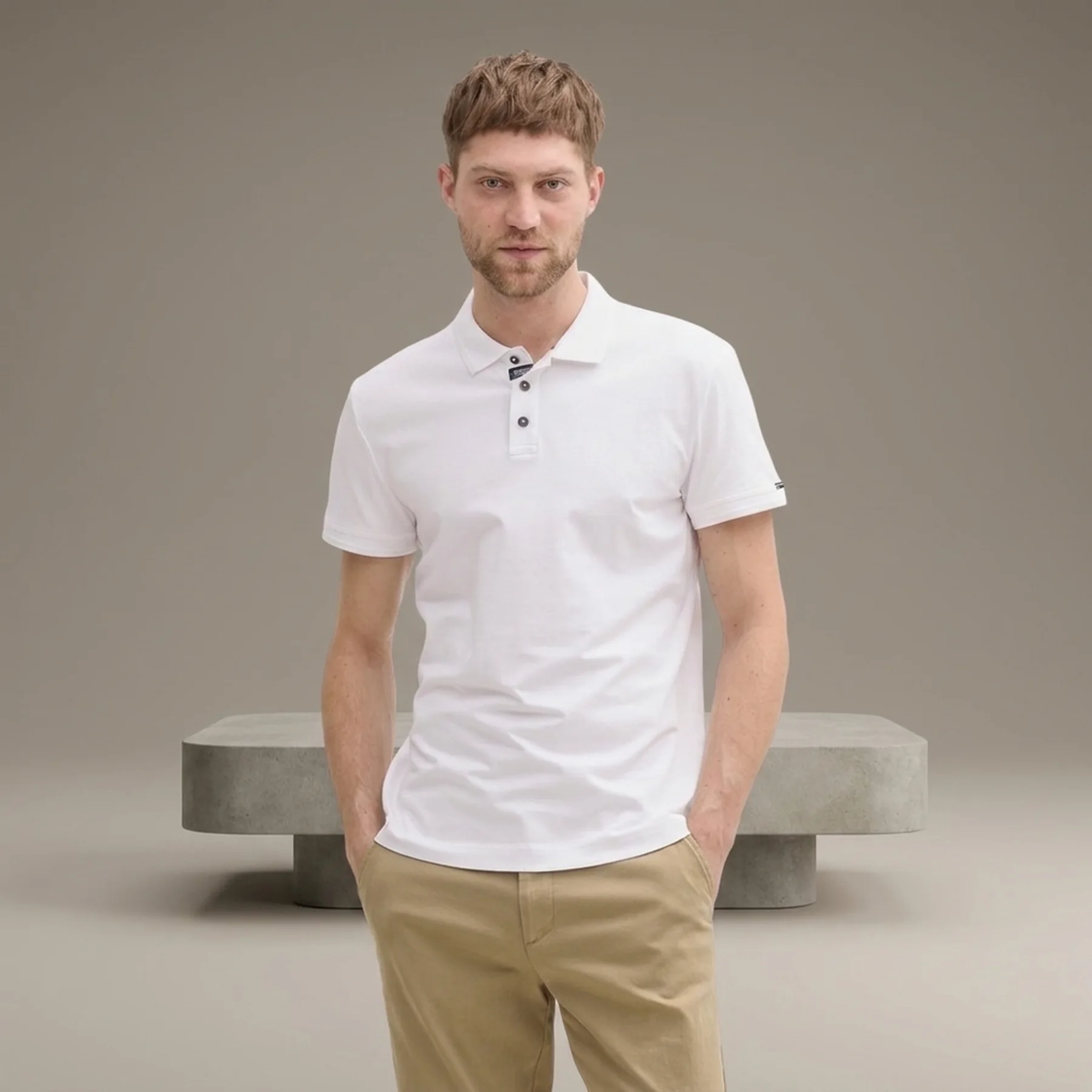 Поло Men's Polo Shirt 1045630-20000 Tom Tailor XXL Білий