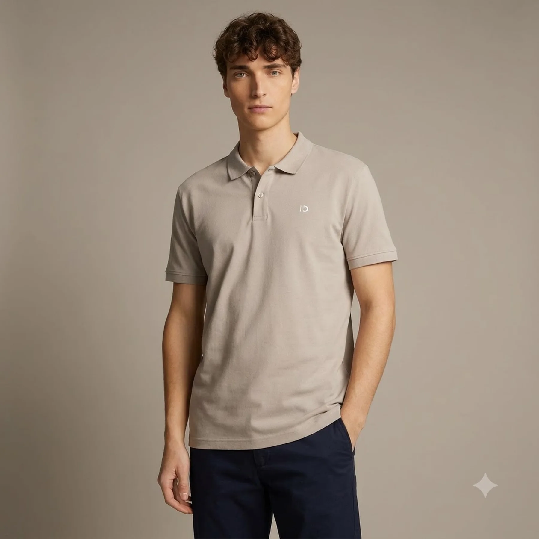 Поло mit Logo Print 1041184-11754 Tom Tailor XXL Бежевий