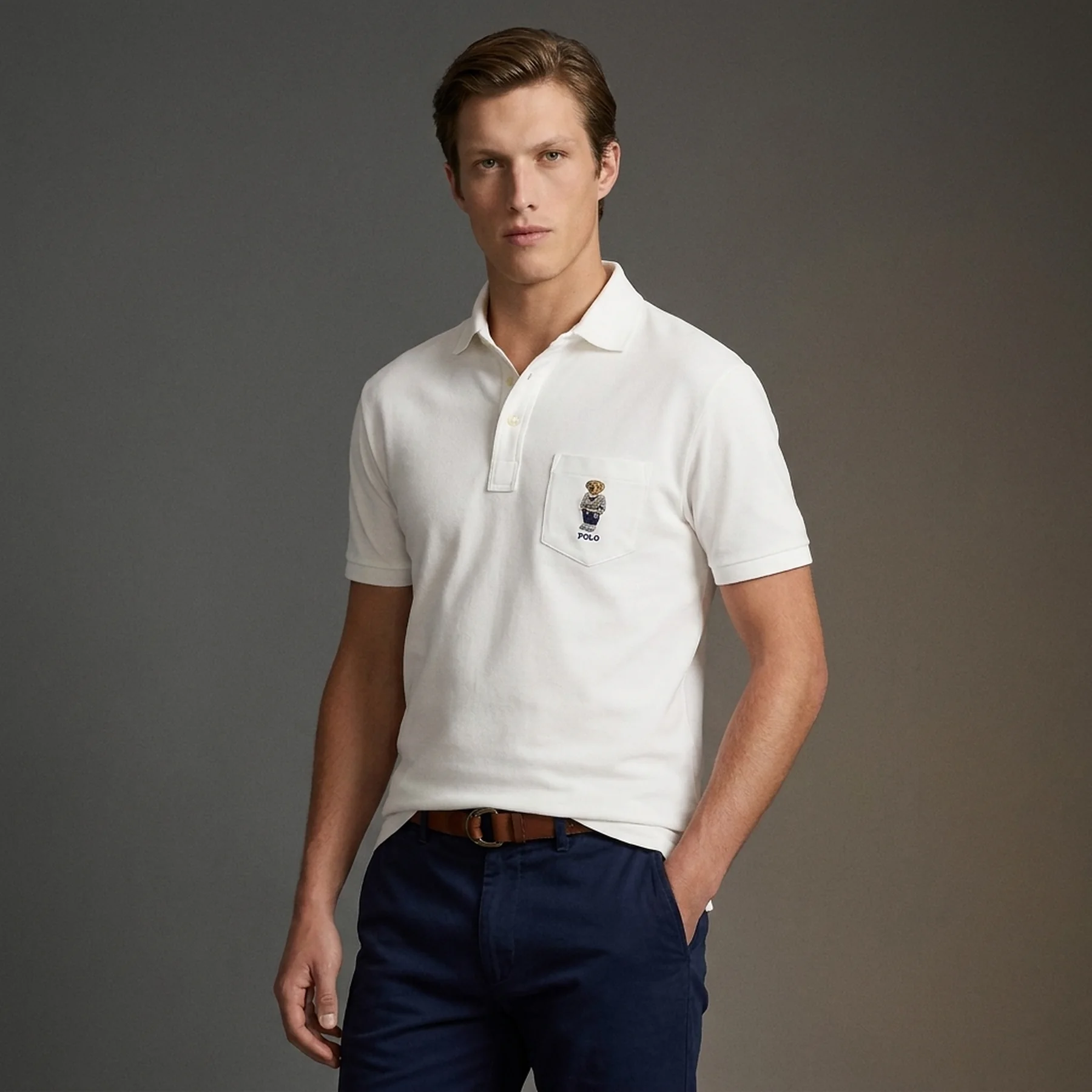 Поло Polo Ralph Lauren Custom Slim Polo Bear