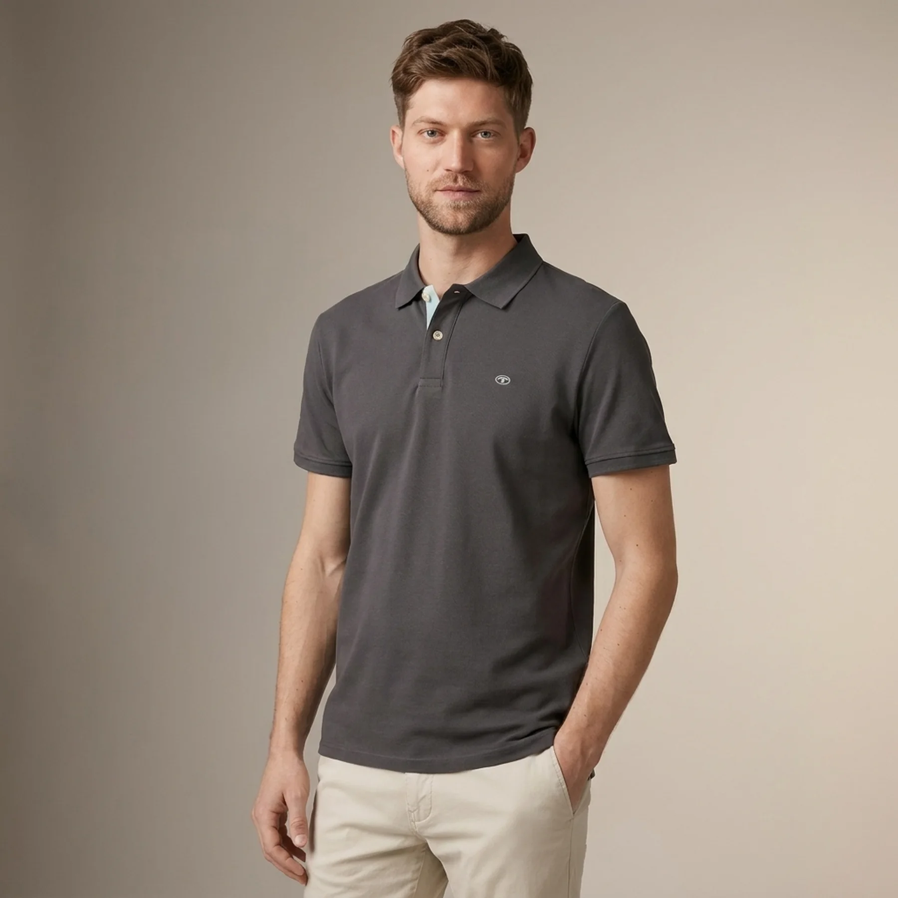 Поло Polo Shirt 1027713-10307 Tom Tailor XXL Темно-сірий