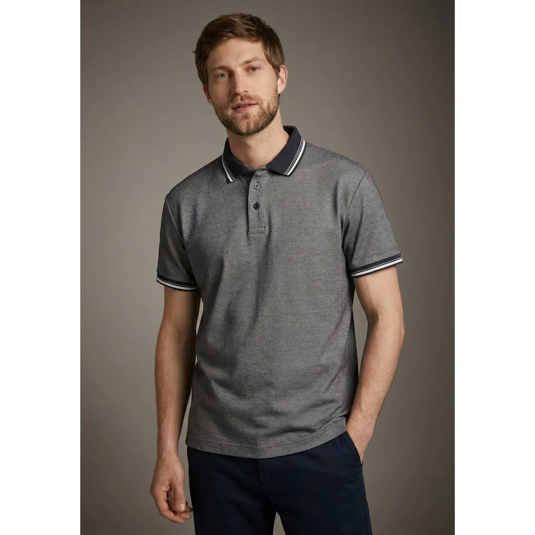 Поло Polo Shirt 1041795ХХ10668 Tom Tailor XXL Темно-синій