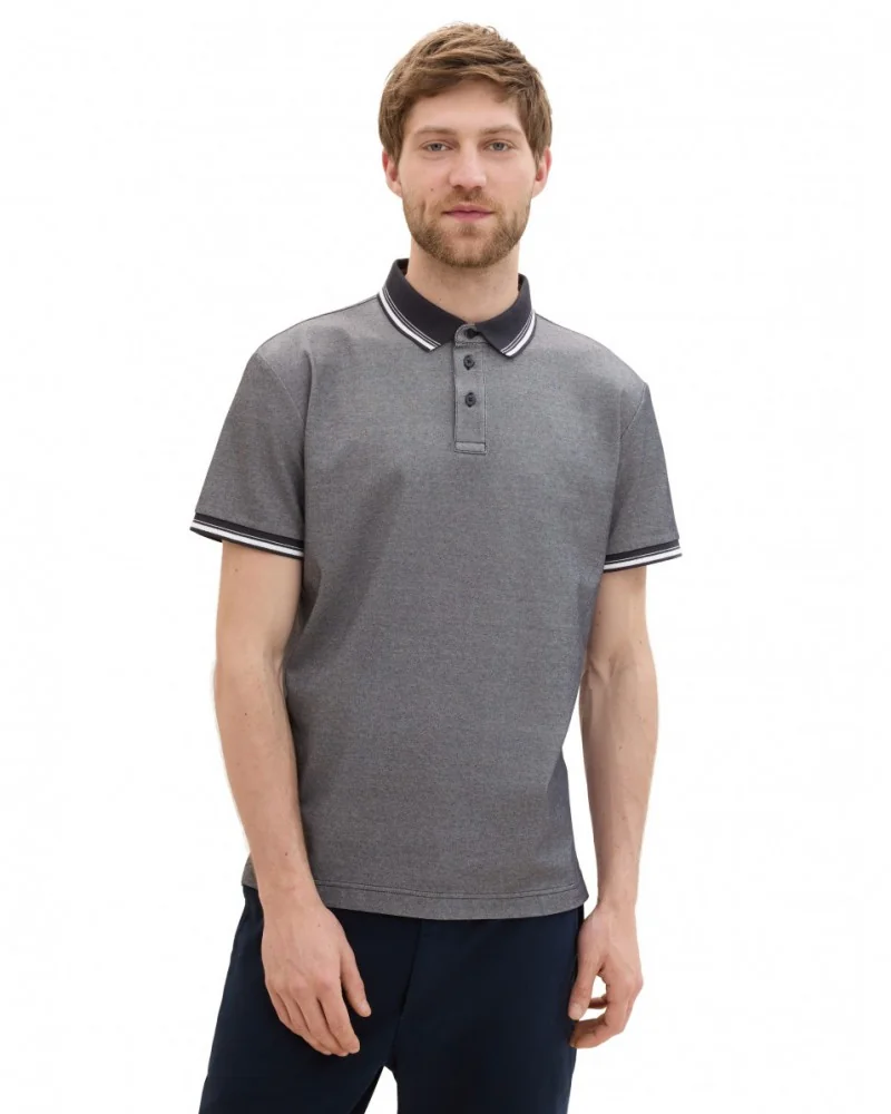 Поло Polo Shirt 1041795ХХ10668 Tom Tailor XXL Темно-синій