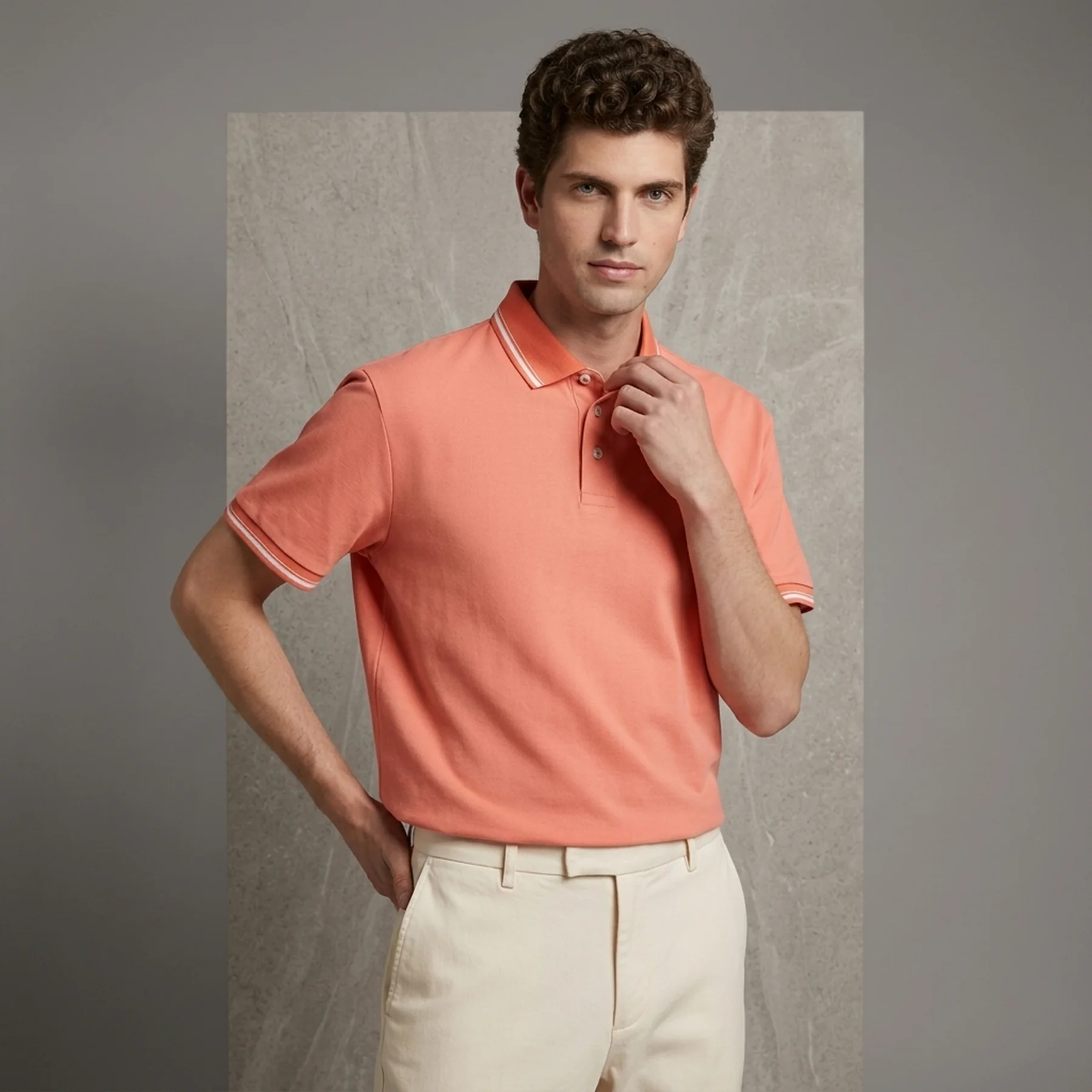 Поло Polo Shirt 1041795ХХ12642 Tom Tailor L Кораловий