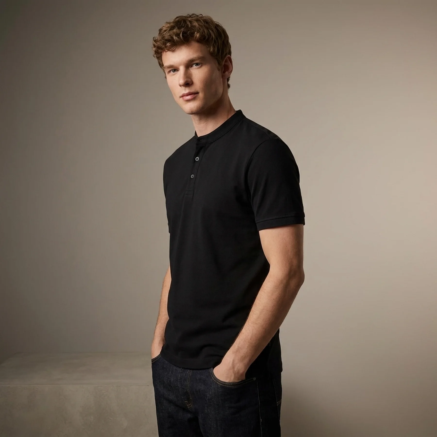 Поло polo shirt with stand-up collar 1050326-29999 Tom Tailor XXL Чорний