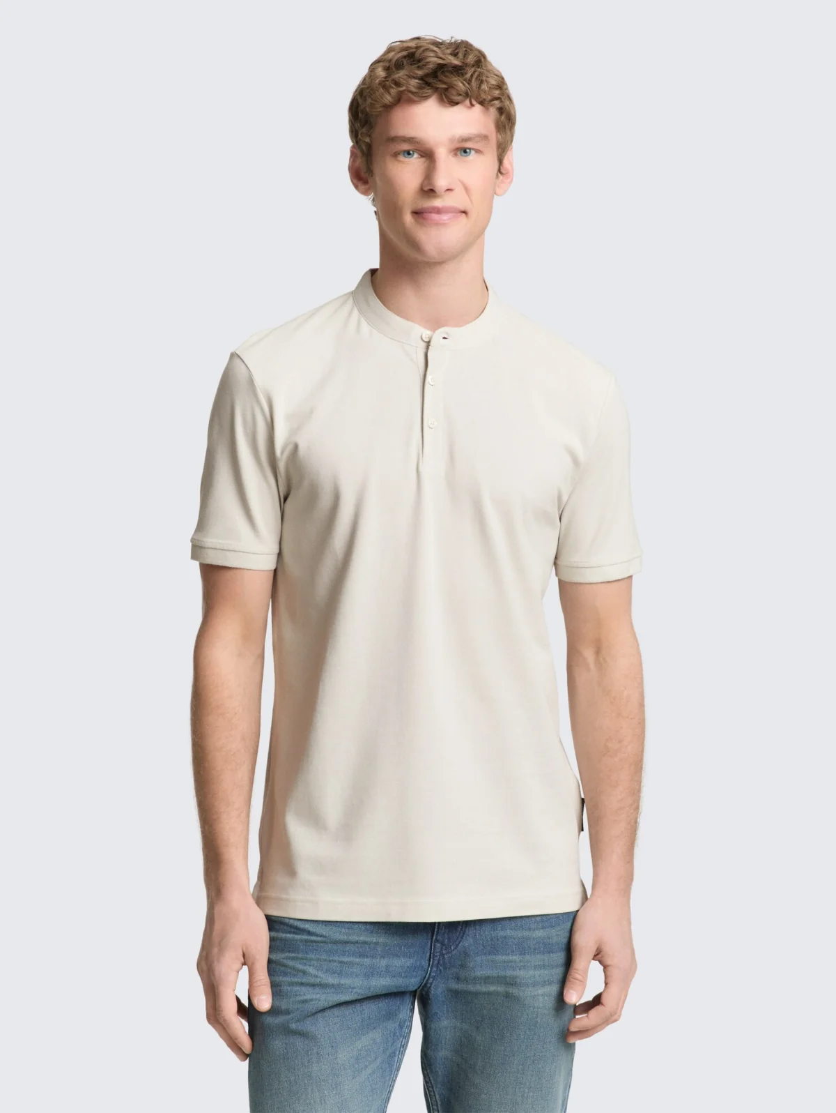 Поло polo shirt with stand-up collar 1050326-32257 Tom Tailor XXL Білий