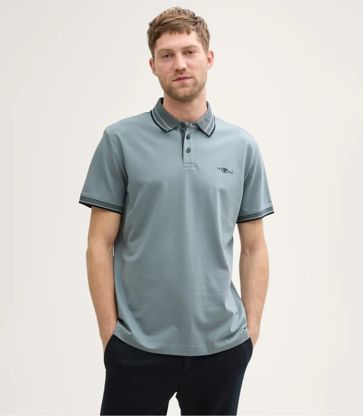 Поло POLO SHIRT WITH STRETCH 1045629-27475 Tom Tailor XXL Зелений