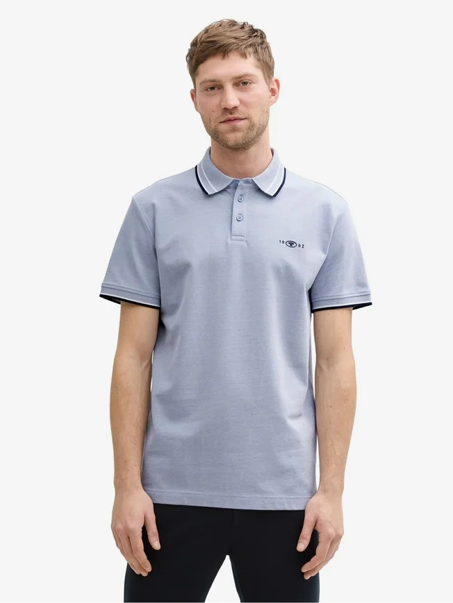 Поло POLO SHIRT WITH STRETCH 1045629-37680 Tom Tailor XXL Блакитний