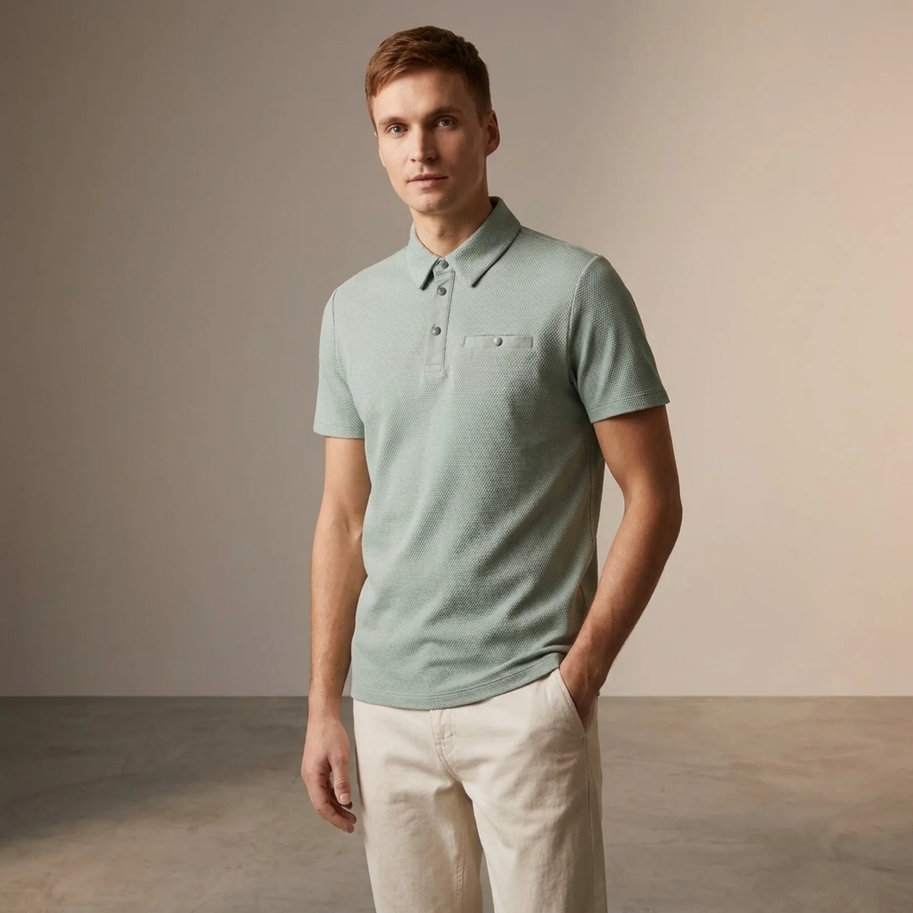 Поло structured polo with pocket 1030388XX1012960 Tom Tailor XXL Сірий