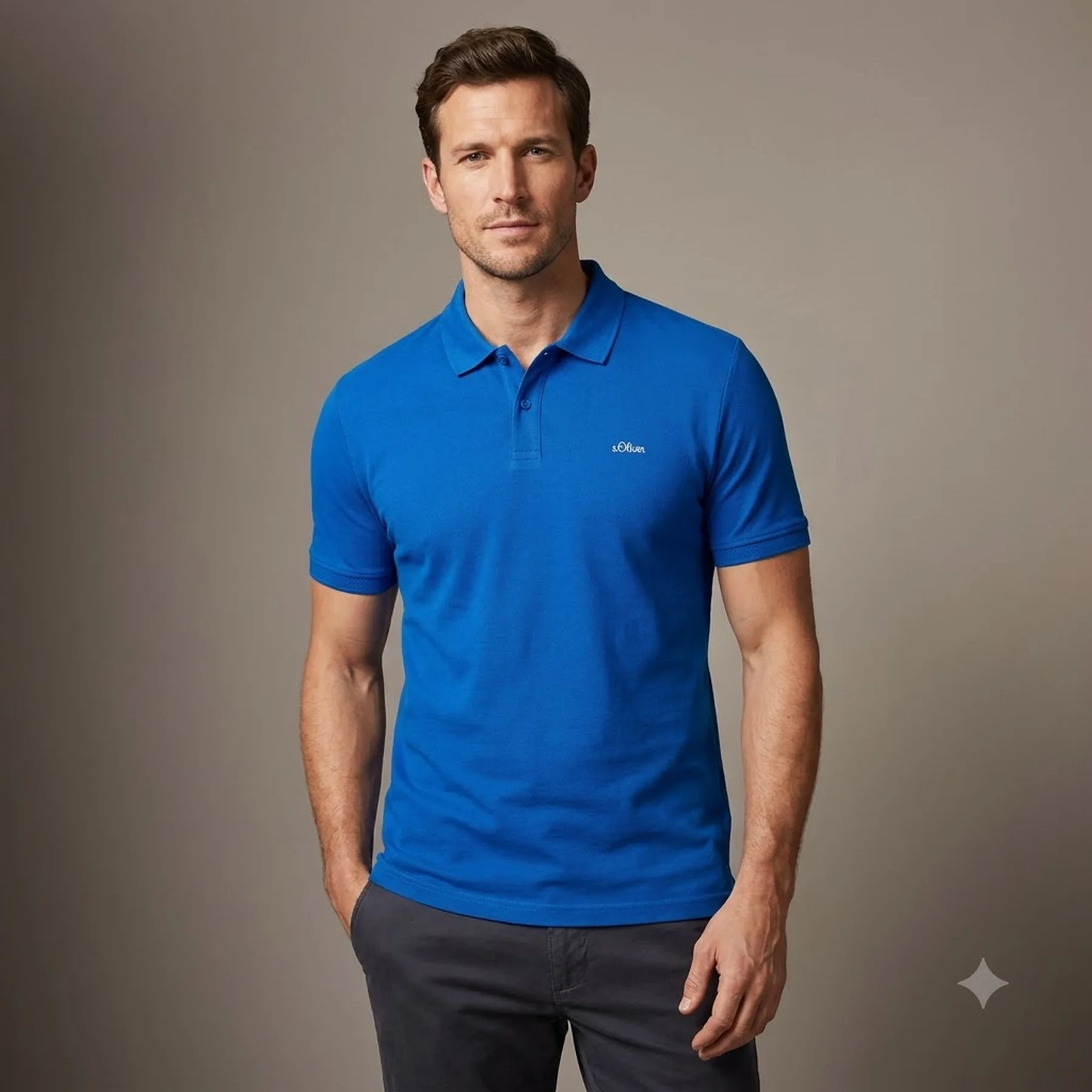Поло T-shirt REGULAR FIT 13.1Q1.35.2843-5539 s.Oliver L Синій