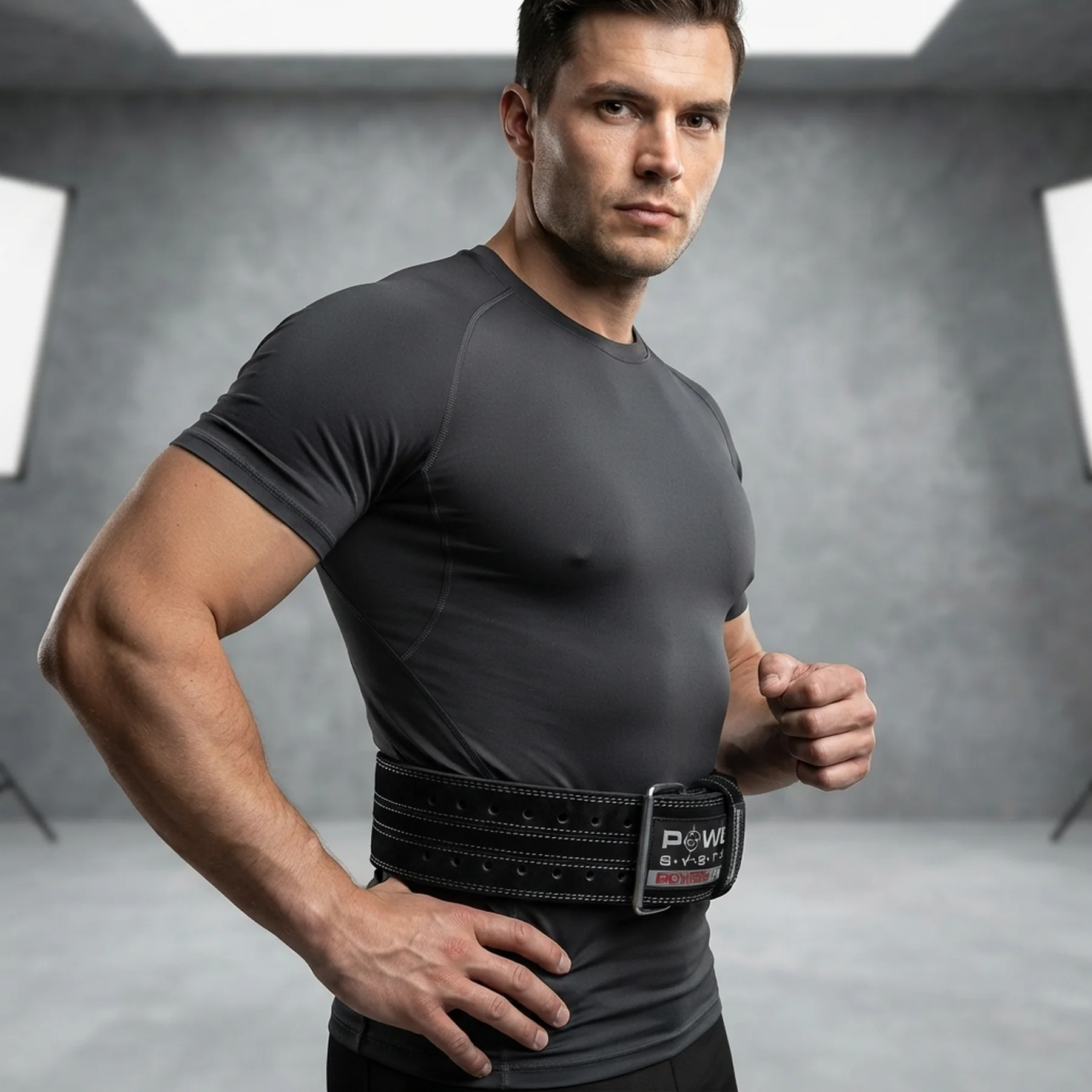 Пояс для пауерліфтингу Power System PS-3800 PowerLifting шкіряний Black