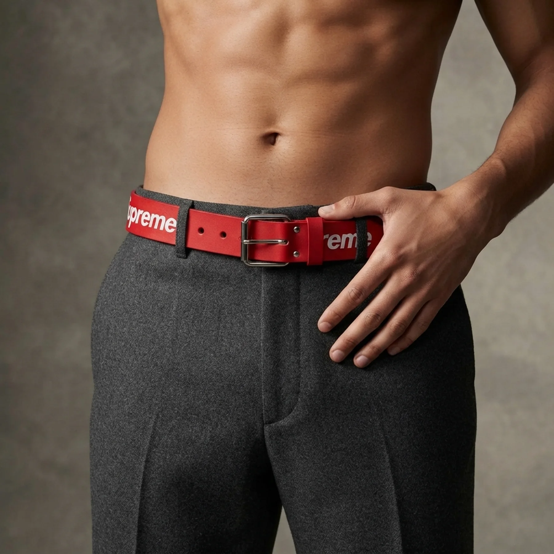 Ремінь Supreme Repeat Leather Belt Red FW25