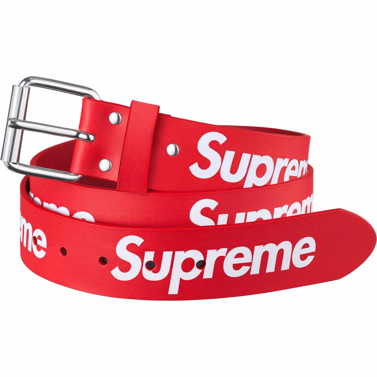 Ремінь Supreme Repeat Leather Belt Red FW25