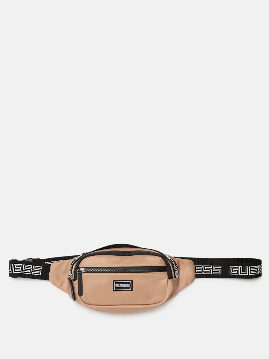 Поясна сумка Guess бананка з логотипом 1159826138 (Коричневий One Size)