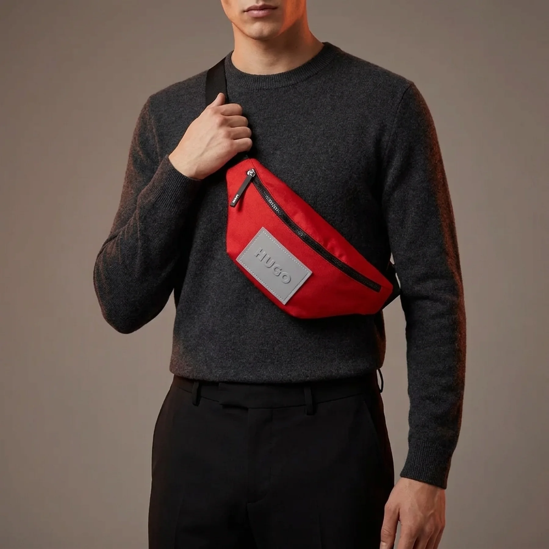 Поясна сумка Hugo Boss бананка 1159857085 Червоний