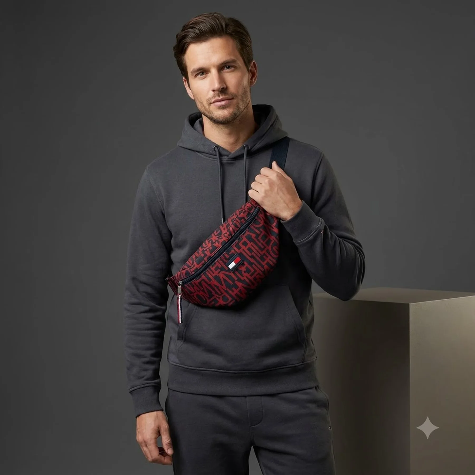 Поясна сумка Tommy Hilfiger бананка 1159813080 (червоний, One size)