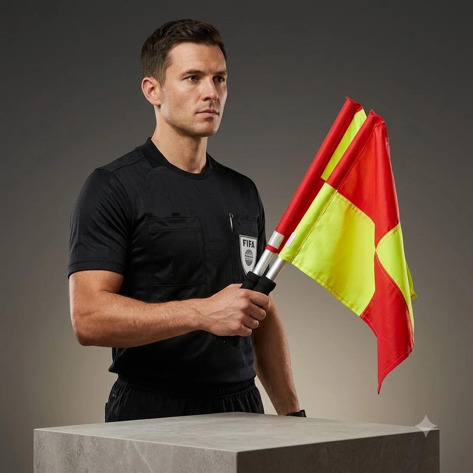 Прапорець арбітра Select Lineman's flag червоний, жовтий Уні OSFM