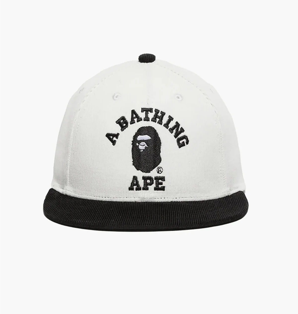 Cap BAPE Corduroy College Cap White
