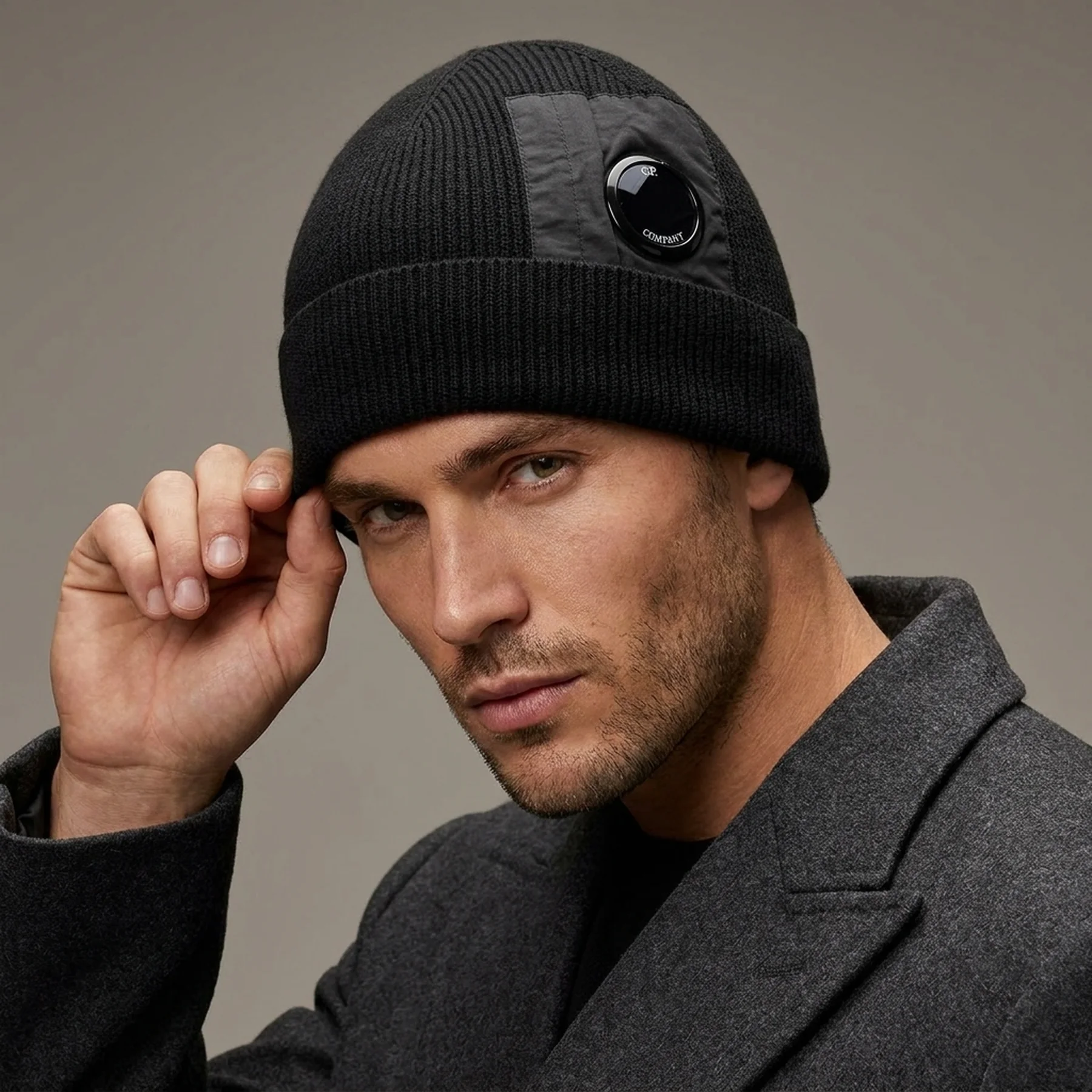 Шапка C.P. Company Extrafine Merino Wool Lens Beanie