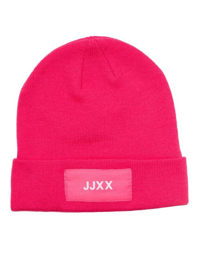 Шапка JXBASIC LOGO BEANIE SN 12205033-Bright Rose JJXX ONE SIZE Малиновий